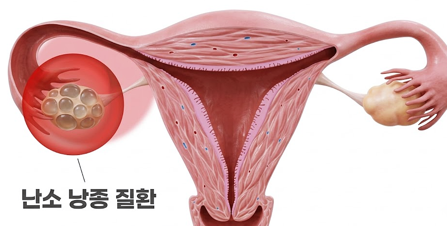 난소낭종, 꼭 수술해야 할까? 관련 해부 구조 그림