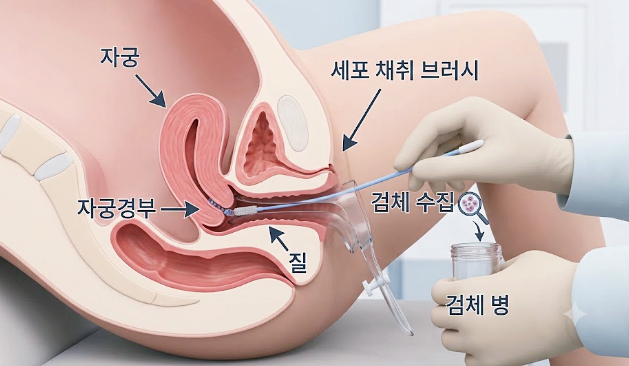 자궁경부암 세포검사, 결과만 믿어도 괜찮을까요? 관련 해부 구조 그림